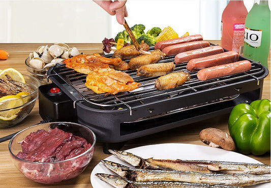 Household barbecue square non-smoking electric oven