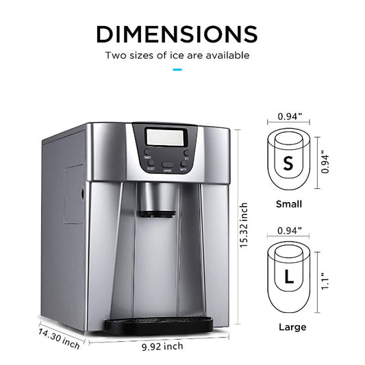 Small Mini Commercial Automatic Multi-function Water Dispenser Desktop Ice-dropping Ice Maker